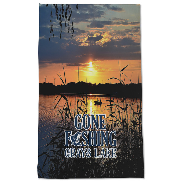 Gone Fishing Kitchen Towel - Poly Cotton - Full Front