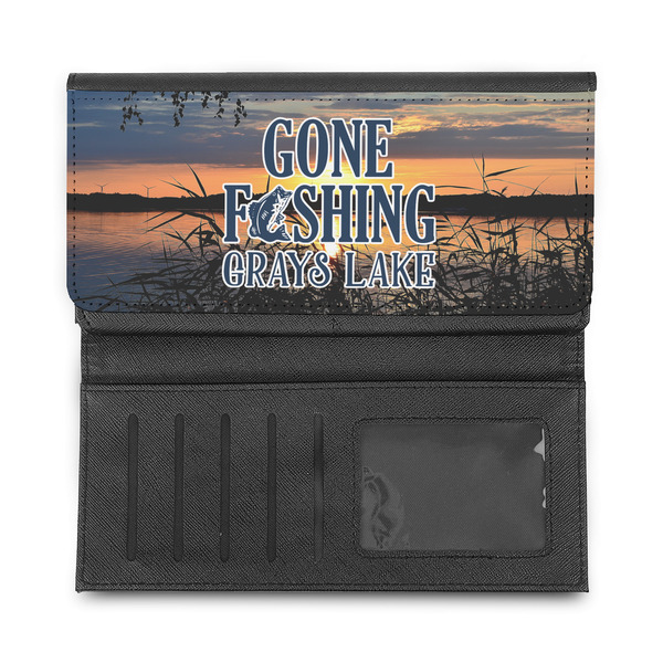 Gone Fishing Ladies Wallet - Half Way Open