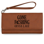 Gone Fishing Ladies Leatherette Wallet - Laser Engraved (Personalized)