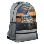 Gone Fishing Backpack - Grey (Personalized)