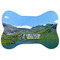Gone Fishing Bone Shaped Dog Food Mat (Large) (Personalized)