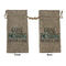 Gone Fishing Large Burlap Gift Bag - Front & Back (Personalized)