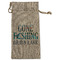 Gone Fishing Large Burlap Gift Bag - Front (Personalized)
