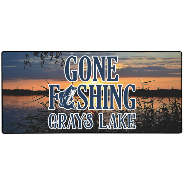Custom Gone Fishing 3XL Gaming Mouse Pad - 35" x 16" (Personalized)