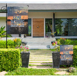 Gone Fishing Large Garden Flag - Single Sided (Personalized)