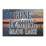 Gone Fishing Large Rectangle Car Magnet (Personalized)