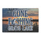 Gone Fishing Large Rectangle Car Magnet (Personalized)
