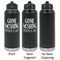 Gone Fishing Laser Engraved Water Bottles - 2 Styles - Front & Back View