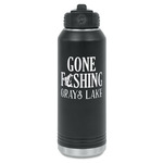 Gone Fishing Water Bottles - Laser Engraved - Front & Back (Personalized)