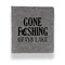 Gone Fishing Leather Binder - 1" - Grey - Front View
