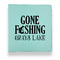Gone Fishing Leather Binder - 1" - Teal (Personalized)