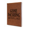 Gone Fishing Leather Sketchbook - Small - Single Sided (Personalized)