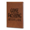 Gone Fishing Leatherette Journal - Large - Double Sided (Personalized)