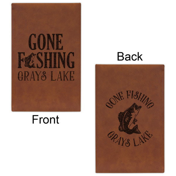 Gone Fishing Leatherette Sketchbooks - Small - Double Sided - Front & Back View