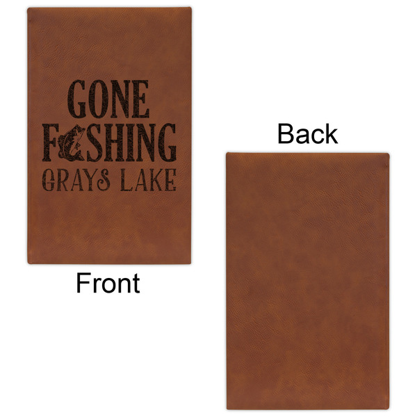 Gone Fishing Leatherette Sketchbooks - Small - Single Sided - Front & Back View