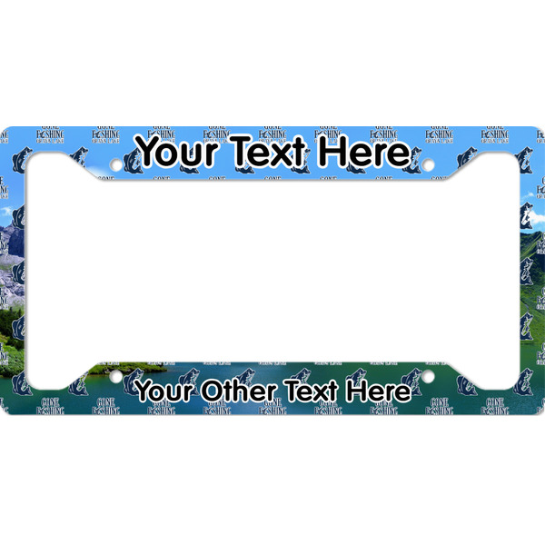 Custom Gone Fishing License Plate Frame - Style A (Personalized)