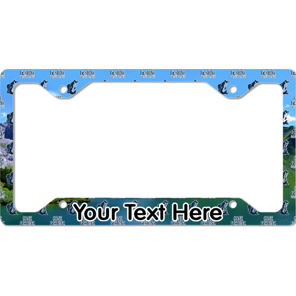 Custom Gone Fishing License Plate Frame - Style C (Personalized)