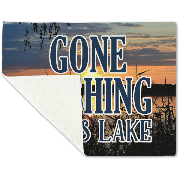 Gone Fishing Linen Placemat - Folded Corner (single side)