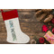 Gone Fishing Linen Stocking w/Red Cuff - Flat Lay (LIFESTYLE)