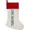 Gone Fishing Linen Stockings w/ Red Cuff - Front
