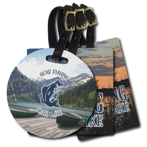 Custom Gone Fishing Plastic Luggage Tag (Personalized)