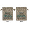 Gone Fishing Medium Burlap Gift Bag - Front & Back (Personalized)