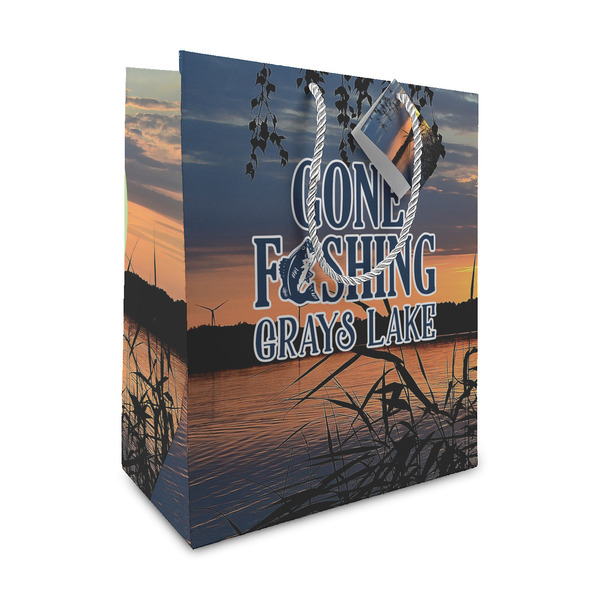 Custom Gone Fishing Medium Gift Bag (Personalized)