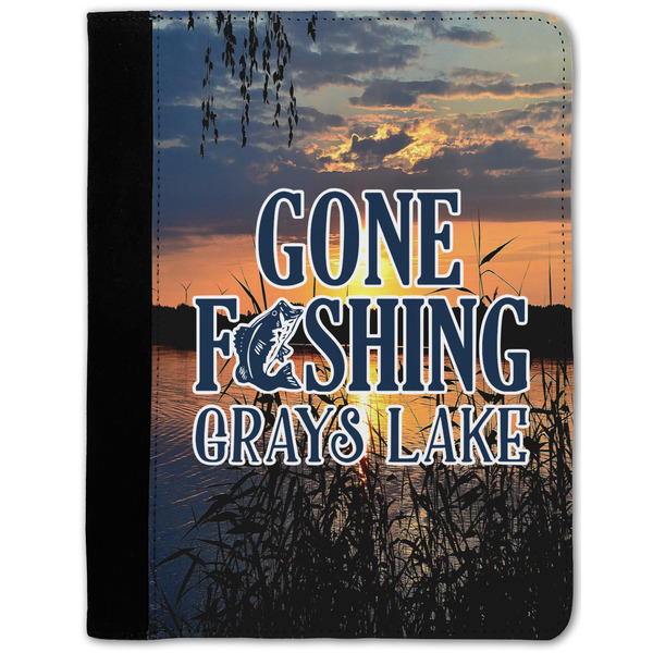 Custom Gone Fishing Notebook Padfolio w/ Name or Text