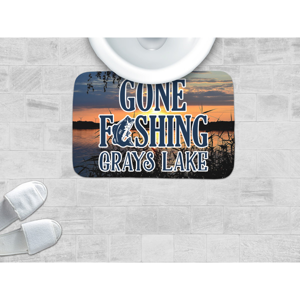 Gone Fishing Memory Foam Bath Mat - LIFESTYLE