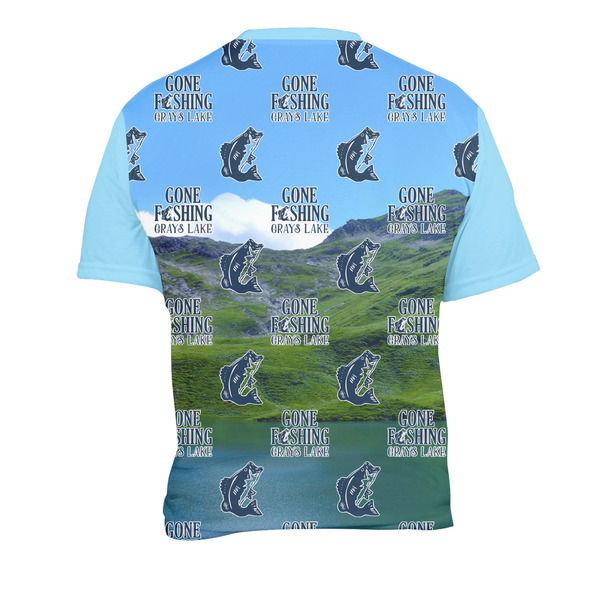 Gone Fishing Men's Crew Neck T Shirt Medium - Back