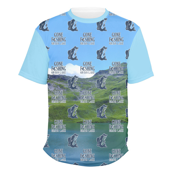 Custom Gone Fishing Men's Crew T-Shirt - 3X Large (Personalized)