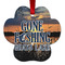 Gone Fishing Metal Paw Ornament - Front
