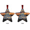 Gone Fishing Metal Star Ornament - Front and Back