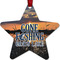 Gone Fishing Metal Star Ornament - Front