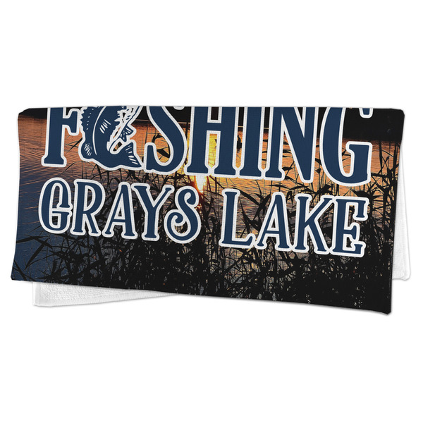 Gone Fishing Microfiber Dish Rag - FOLDED (half)