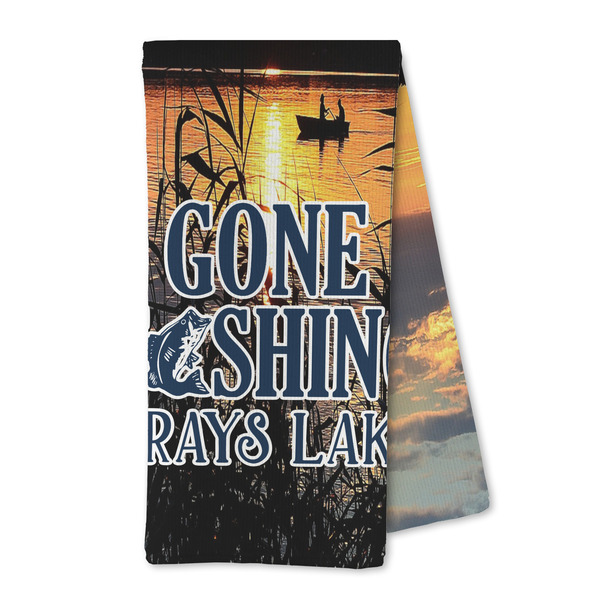 Custom Gone Fishing Kitchen Towel - Microfiber (Personalized)