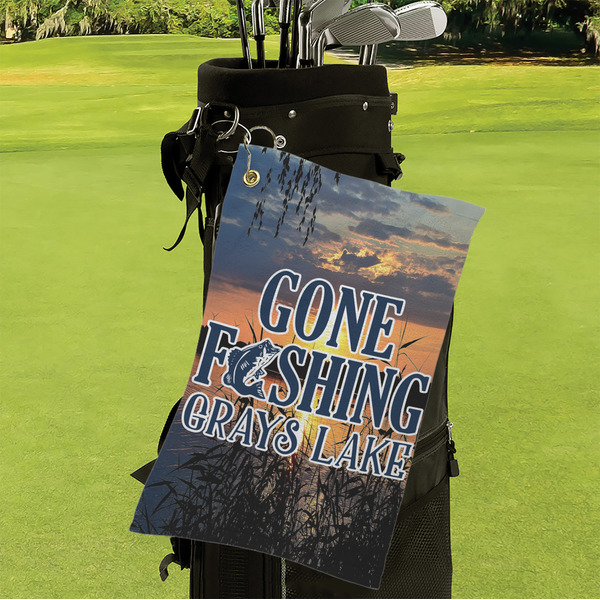 Gone Fishing Microfiber Golf Towels - Small - LIFESTYLE