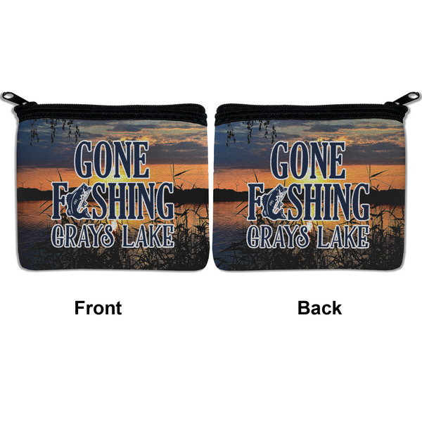 Gone Fishing Neoprene Coin Purse - Front & Back (APPROVAL)