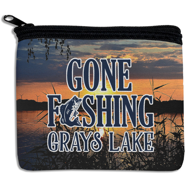 Custom Gone Fishing Rectangular Coin Purse (Personalized)