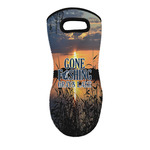 Gone Fishing Neoprene Oven Mitt w/ Name or Text