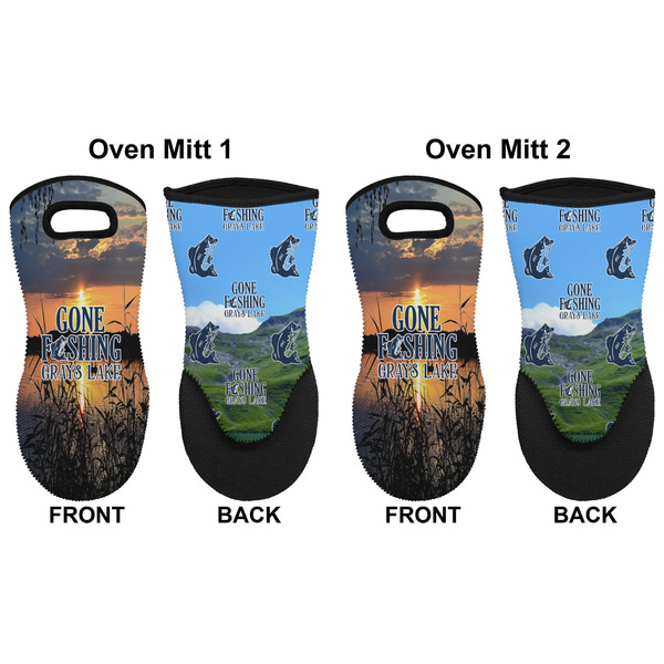 Gone Fishing Neoprene Oven Mitt - Set of 2 - Approval
