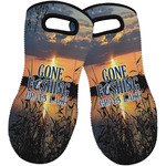 Gone Fishing Neoprene Oven Mitts - Set of 2 w/ Photo