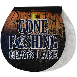 Gone Fishing Burp Pad - Velour w/ Name or Text