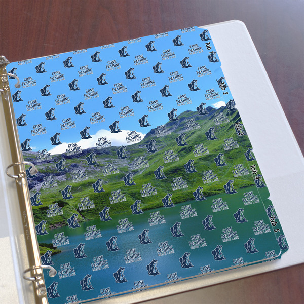 Gone Fishing Page Dividers - Set of 5 - In Context