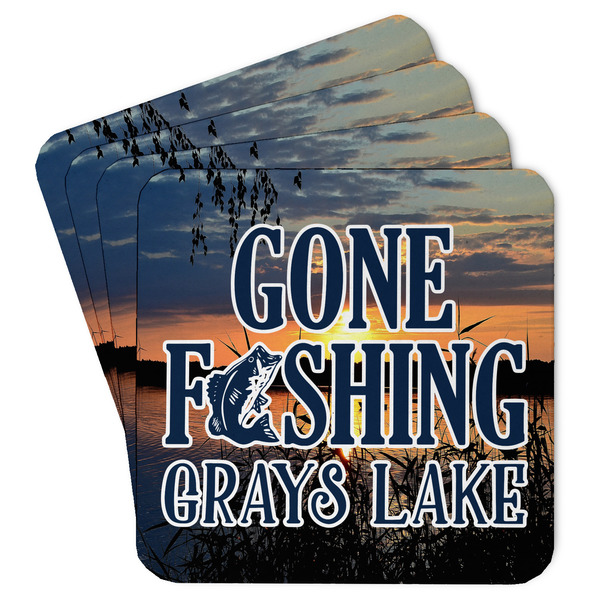 Custom Gone Fishing Paper Coasters (Personalized)