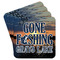 Gone Fishing Paper Coasters - Front/Main