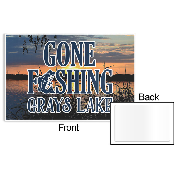 Gone Fishing Disposable Paper Placemat - Front & Back