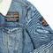 Gone Fishing Patches Lifestyle Jean Jacket Detail