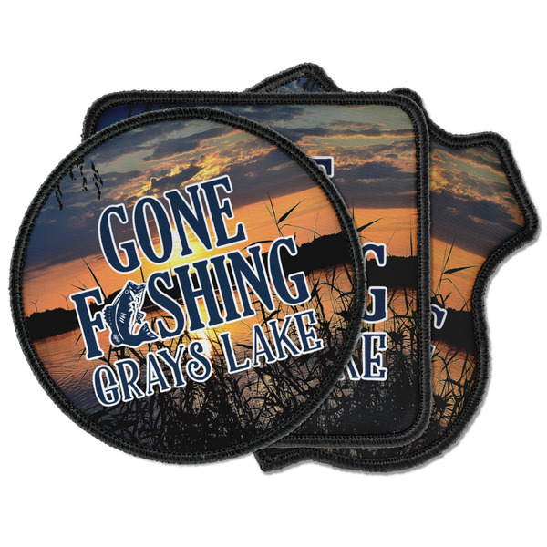 Custom Gone Fishing Iron on Patches (Personalized)