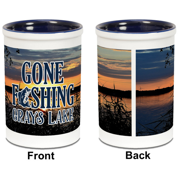 Gone Fishing Pencil Holder - Blue - approval